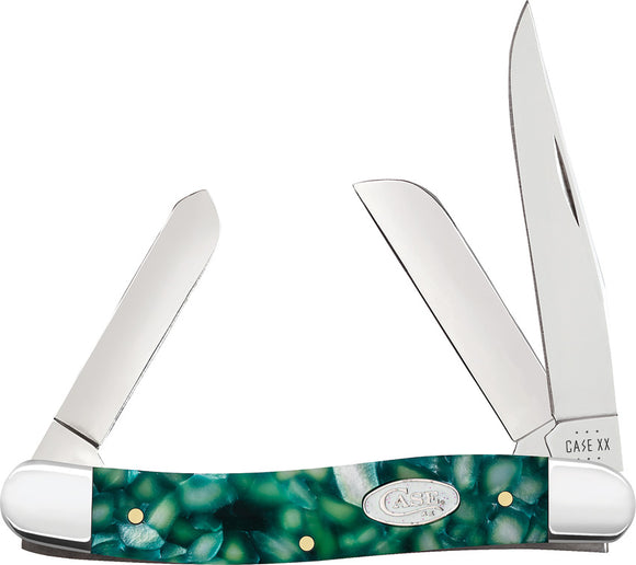 Case Cutlery Stockman SparXX Green Kirinite Folding Stainless Pocket Knife 71382