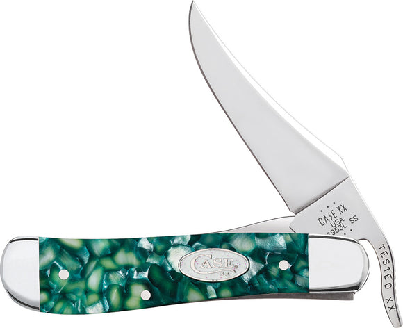 Case Cutlery Russlock SparXX Green Kirinite Folding Stainless Pocket Knife 71383