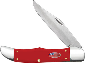 Case Cutlery American Work Hunter Red Folding Carbon Steel Pocket Knife 73928