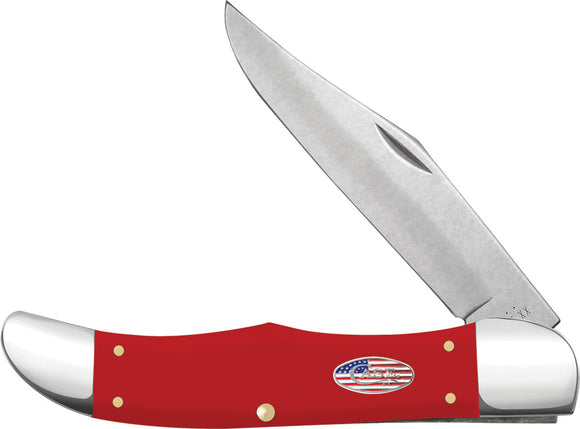 Case Cutlery American Work Hunter Red Folding Carbon Steel Pocket Knife 73928