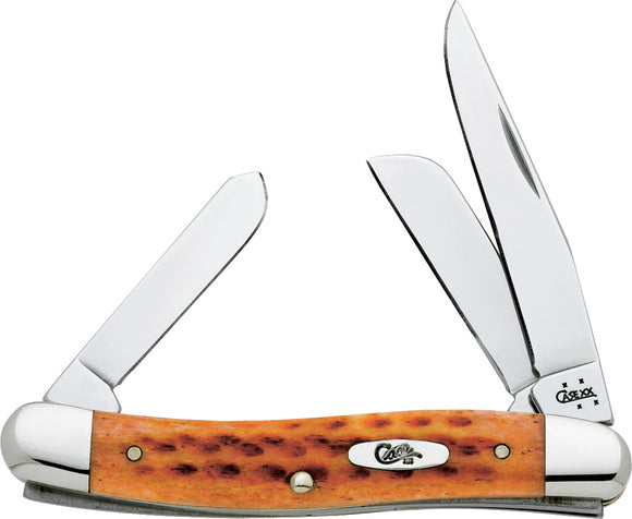Case Cutlery XX Harvest Orange Bone Medium Stockman Folding Pocket Knife 7403