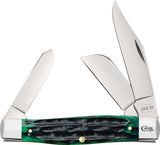 Case Cutlery Large Stockman Green Bone Folding Stainless Pocket Knife 75833