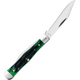 Case Cutlery Swell Center Jack Hunter Green Bone Folding Stainless Knife 75837