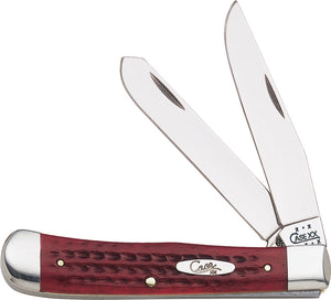 Case XX Trapper Red Pocket Worn Bone Handle 6254SS Pattern Folding Knife 783