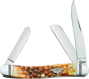 Case Cutlery Stockman Burnt Amber Folding Pocket Knife 80255