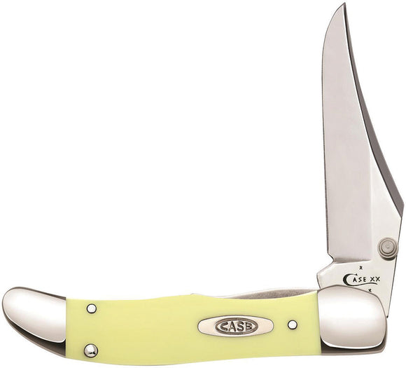 Case XX Kickstart Yellow Smooth Handle A/O Stainless Folding Hunter Knife 80265