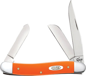 Case Cutlery Medium Stockman Orange Handle Folding Blades Knife 80509