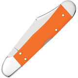 Case Cutlery Mini Copperlock Orange Smooth Synthetic Folding Stainless Pocket Knife 80515