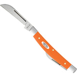 Case Cutlery Small Congress Orange Synthetic Folding Stainless Steel Pocket Knife 80516