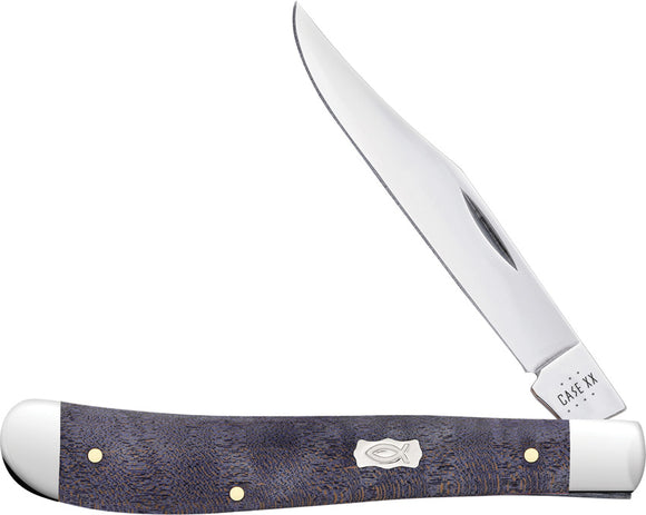 Case Cutlery Slimline Trapper Purple Maple Folding Stainless Steel Pocket Knife 80546