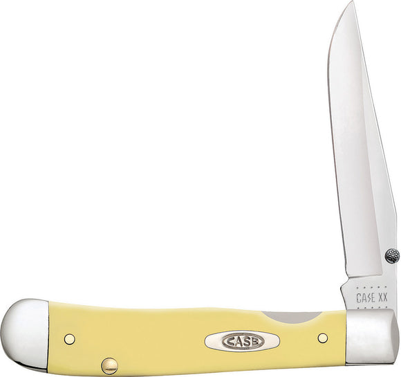 Case Cutlery Kickstart Trapperlock Yellow Delrin Folding Pocket Knife 81094