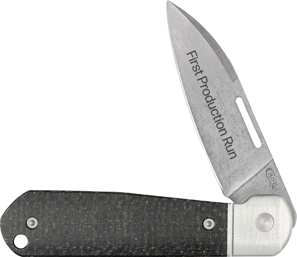 Case Cutlery First Production Highbanks Black Micarta Folding 20CV Knife 82230