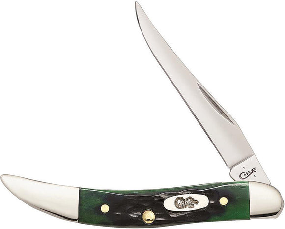 Case XX Small Toothpick Hunter Green Bone Handle 610096 SS Folding Knife 87084