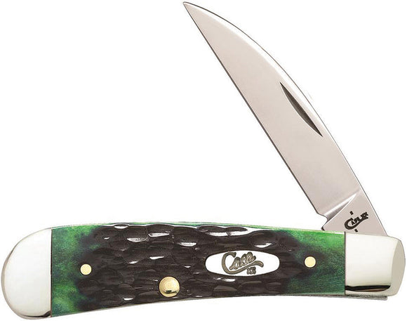 Case XX Sway Back Hunter Green Bone Handle TB61117 SS Folding Knife 87086