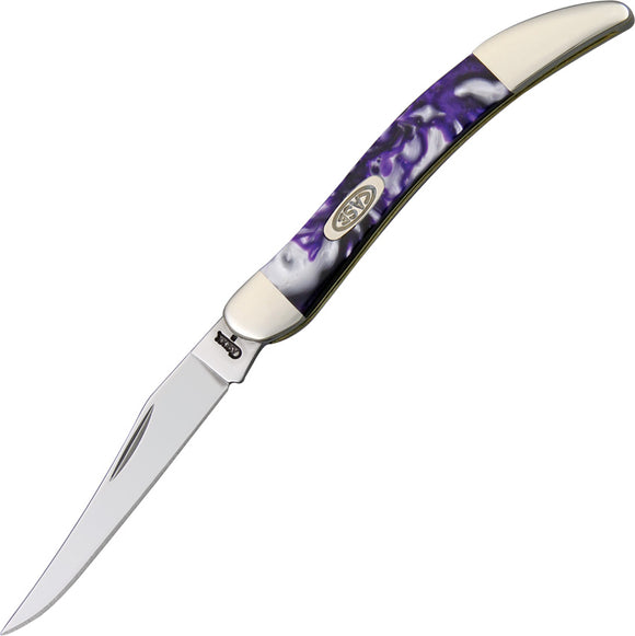 Case XX Small Texas Toothpick Purple Passion Stainless Folding Knife 910096PP