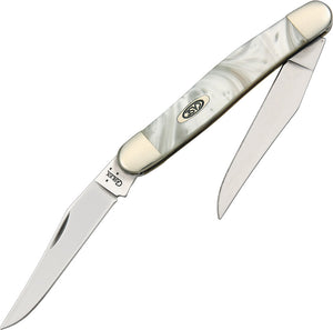 Case Cutlery XX White Pearl Corelon Handle Muskrat Folding Pocket Knife 9200WP