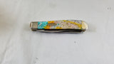 Case Cutlery XX Mini Trapper Abalone Handle Folding Blade Pocket Knife 9207AB