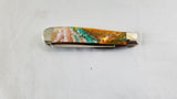 Case Cutlery XX Mini Trapper Abalone Handle Folding Blade Pocket Knife 9207AB