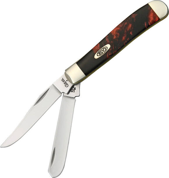 Case Cutlery Mini Trapper Black Lava XX Folding Pocket Knife USA 9207BKL