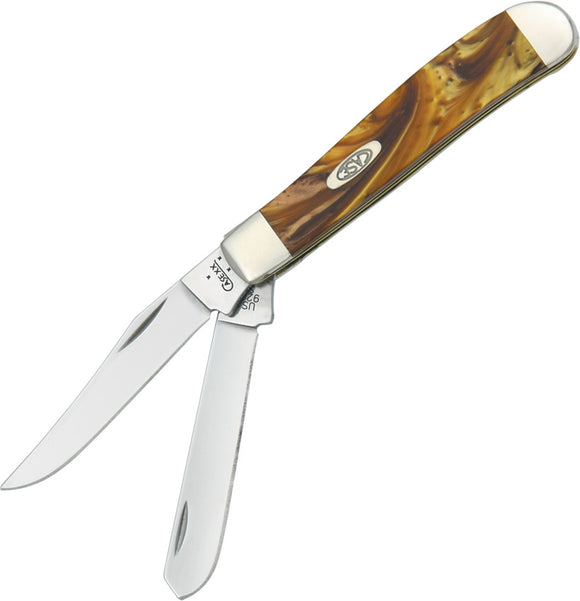 Case Cutlery Butter Rum Mini Trapper Dual XX Folding Blade Pocket Knife USA 9207BR