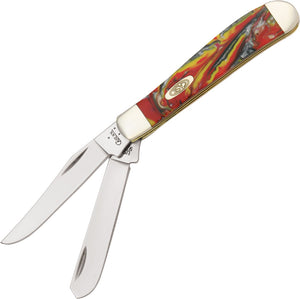 Case Cutlery XX Fire In Box Corelon Mini Trapper Folding Pocket Knife 9207FIB