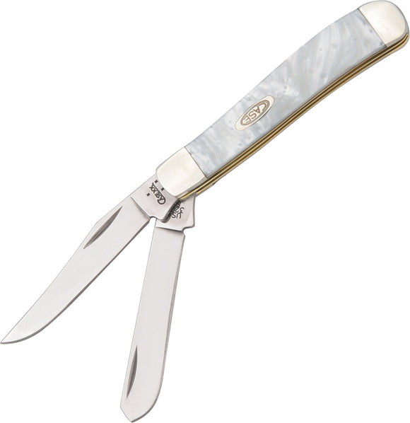 Case Cutlery XX White Pearl Corelon Mini Trapper Folding Blade Pocket Knife 9207WP