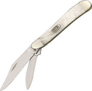 Case Cutlery XX White Pearl Corelon Handle Peanut Folding Pocket Knife 9220WP