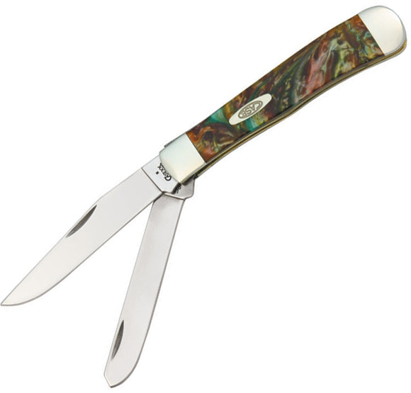 Case Cutlery Abalone Corelon Trapper XX Folding Pocket Knife USA Made 9254AB