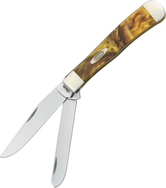 Case Cutlery Butter Rum Trapper XX Dual Blade Folding Pocket Knife USA 9254BR