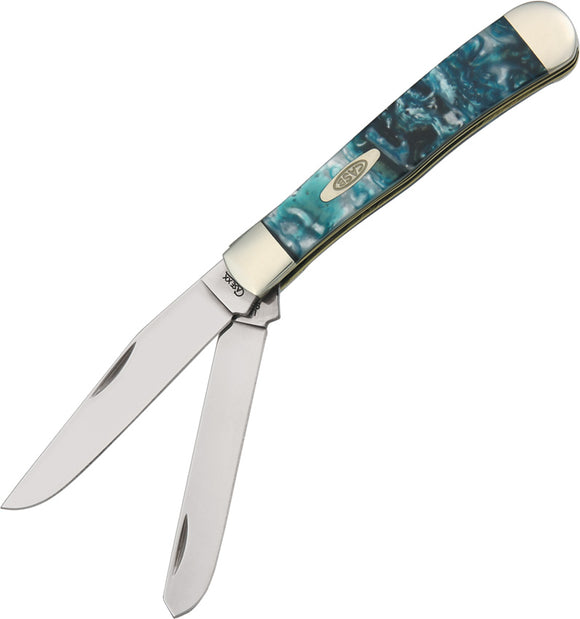 Case XX Trapper Cloud Land Corelon Handle Stainless Folding Knife 9254CL