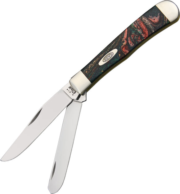 Case Cutlery XX Rainforest Corelon Handle Trapper Folding Blades Pocket Knife 9254RF