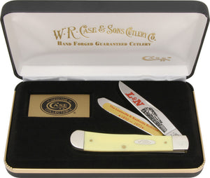 Case Cutlery L & N Railroad Yellow Trapper XX Folding Pocket Knife USA COA LNY