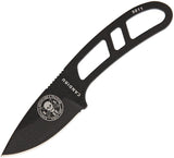 ESEE 5" Candiru Black One Piece Fixed Blade Knife w/ Neck Sheath & Kit