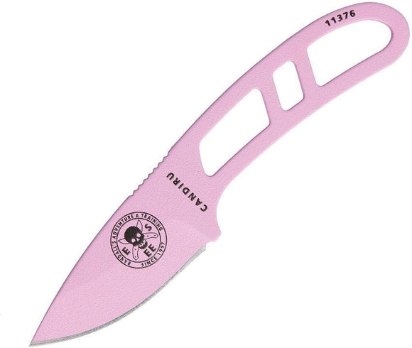 ESEE Pink Fixed Drop Pt Blade Skeletonized Handle Candiru Knife