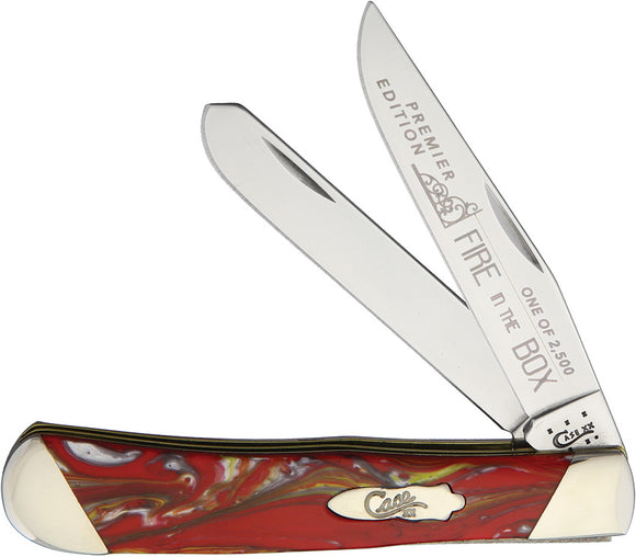 Case Cutlery Trapper Fire in the Box Folding Pocket Knife S9254FIB