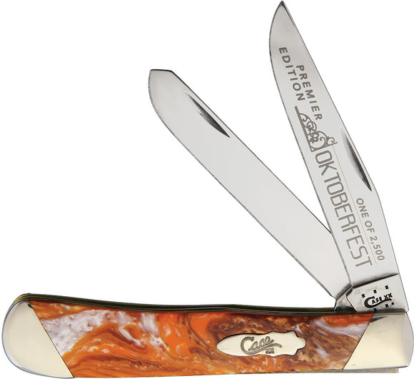 Case XX Trapper Oktoberfest Orange Handle Limited Edition Folding Knife S9254OF