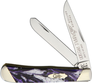 Case Cutlery Trapper Purple Passion Folding Pocket Knife S9254PP