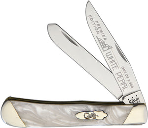 Case Cutlery White Pearl Trapper Folding Pocket Knife S9254WP