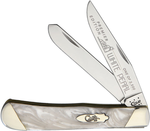 Case Cutlery White Pearl Trapper Folding Pocket Knife S9254WP