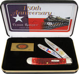Case XX Texas Ranger Trapper Stainless Knife 180th Anniversary Gift Set TXRRPB
