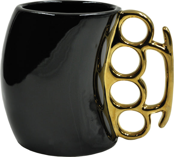 Caliber Gourmet Black & Gold Ceramic Knuckle Mug M1026