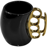 Caliber Gourmet Black & Gold Ceramic Knuckle Mug M1026