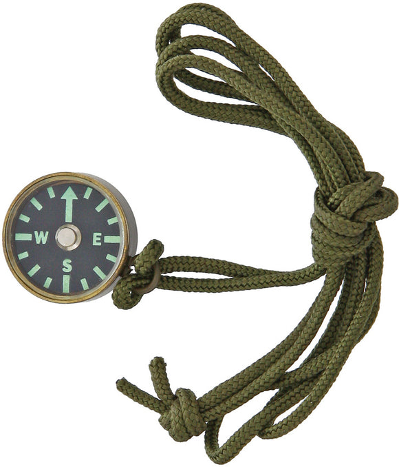 Combat Ready Glow-In-The-Dark Compass with OD Green Neck Lanyard 337