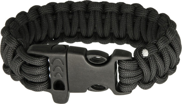 Combat Ready 8'' Black Paracord Survival Bracelet 359