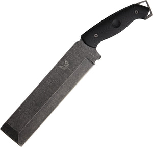 Combat Ready Cuma Black G10 Battle Cleaver 5160 Steel Fixed Blade Knife CBC01  -On Sale