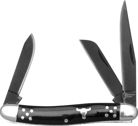 Cattleman's Cutlery Black Angus Stockman Knife Delrin Folding Stainless 0001BD
