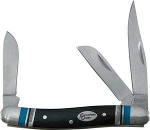 Cattleman's Cutlery Cheyenne Stockman Blue Knife Pakkawood Folding 3Cr13 0001CB
