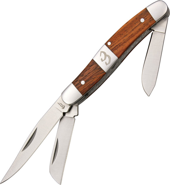 Cattleman's Cutlery Stockyard Stockman Rosewood Folding Stainless Knife 0001RW2