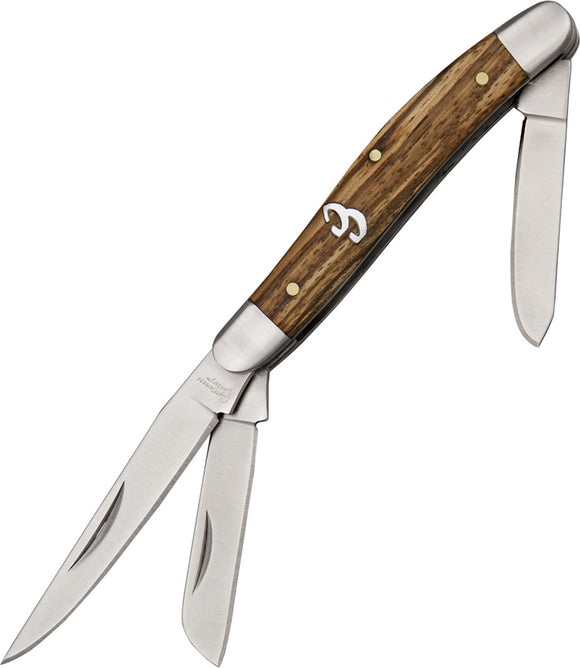 Cattleman's Cutlery Sagebrush Stockman Zebra Wood Handle Folding Knife 0001ZW
