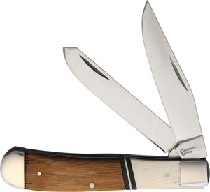Cattleman's Cutlery Rawhide Trapper Cocobolo & Bone Handle Folding Knife 0002RS